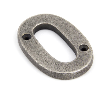 From The Anvil's Antique Pewter Antique Pewter Numeral; #number_0