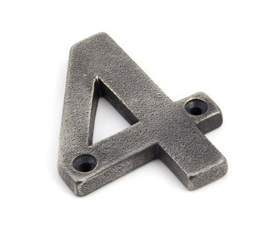 From The Anvil's Antique Pewter Antique Pewter Numeral; #number_4