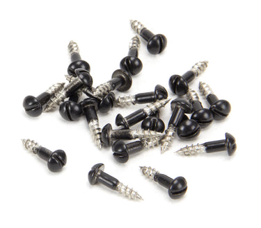 From The Anvil's Black Black SS  Roundhead Screws (25); #finish_black