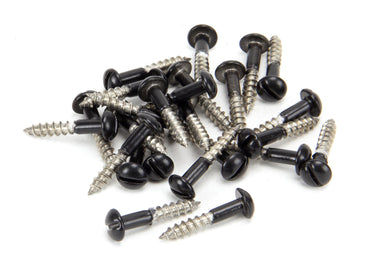 From The Anvil's Black Black SS  Roundhead Screws (25); #finish_black