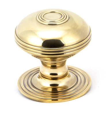 From The Anvil's Aged Brass Prestbury Centre Door Knob; #finish_aged-brass