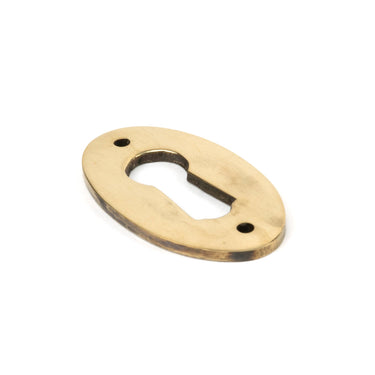 From The Anvil's Aged Brass Oval Escutcheon; #finish_aged-brass