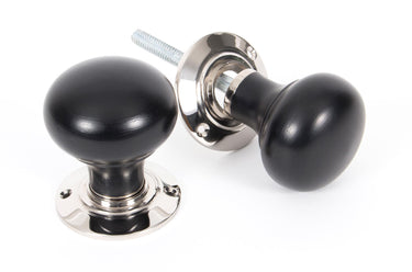 From The Anvil's Ebony Bun Mortice/Rim Knob Set; #finish_ebony