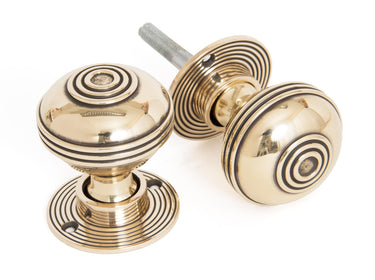 From The Anvil's Aged Brass Prestbury Mortice/Rim Knob Set; #finish_aged-brass