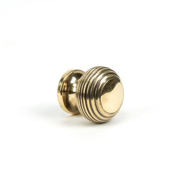 From The Anvil's Aged Brass Beehive Cabinet Knob; #finish_aged-brass
