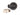 From The Anvil's Ebony Wooden Beehive Cabinet Knob; #rose_polished-nickel