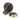 From The Anvil's Ebony Wooden Beehive Cabinet Knob; #rose_aged-brass