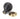 From The Anvil's Ebony Wooden Beehive Cabinet Knob; #rose_aged-brass