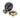 From The Anvil's Ebony Wooden Beehive Cabinet Knob; #rose_aged-brass