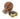 From The Anvil's Rosewood Wooden Beehive Cabinet Knob; #rose_aged-brass
