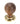 From The Anvil's Rosewood Wooden Beehive Cabinet Knob; #rose_aged-brass