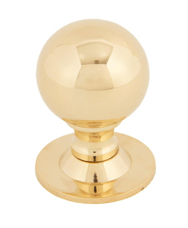 From The Anvil's Polished Brass Ball Cabinet Knob; #finish_polished-brass