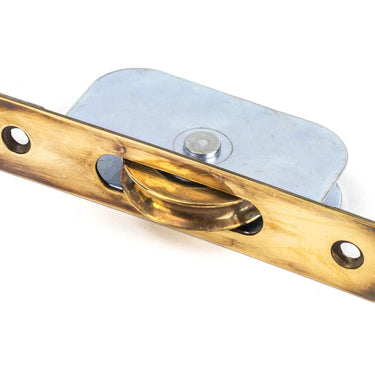 From The Anvil's Aged Brass Square Ended Sash Pulley 75kg; #finish_aged-brass