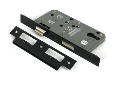 From The Anvil's Black 60mm Backset 72mm Centre Euro Sashlock; #finish_black