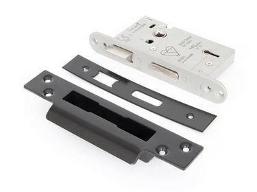 From The Anvil's Black 5 Lever Heavy Duty BS Sash Lock KA; #finish_black