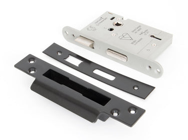 From The Anvil's Black 5 Lever Heavy Duty BS Sash Lock KA; #finish_black