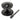 From The Anvil's Black Art Deco Centre Door Knob; #finish_black