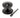 From The Anvil's Black Art Deco Centre Door Knob; #finish_black