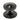 From The Anvil's Black Art Deco Centre Door Knob; #finish_black