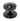 From The Anvil's Black Art Deco Centre Door Knob; #finish_black