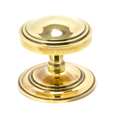 From The Anvil's Aged Brass Art Deco Centre Door Knob; #finish_aged-brass