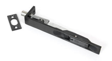 From The Anvil's Black Black PVD Stainless Steel 6" Flush Bolt; #finish_black