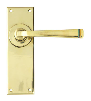 From The Anvil's Aged Brass Avon Lever Latch Door Handles; #finish_aged-brass