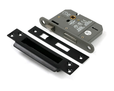 From The Anvil's Black 5 Lever BS Sash Lock; #finish_black