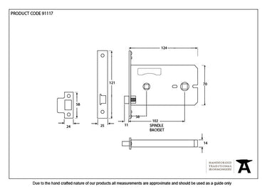 From The Anvil's Black Horizontal Bathroom Lock; #finish_black