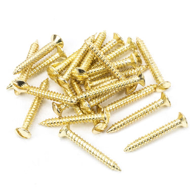 From The Anvil's Polished Brass Countersunk Raised Head Screws (25); #finish_polished-brass