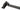 From The Anvil's Black Hook & Band Hinge - Cranked (pair); #finish_black