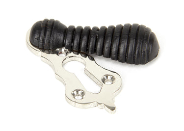 From The Anvil's Ebony Polished Nickel Beehive Escutcheon; #finish_ebony