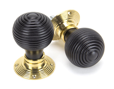 From The Anvil's Ebony Beehive Mortice/Rim Knob Set; #finish_ebony