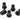 From The Anvil's Black 100kg Sliding Door Hardware Kit; #finish_black