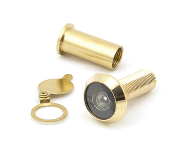 From The Anvil's Lacquered Brass Door Viewer 180°; #finish_lacquered-brass