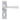 From The Anvil's Satin Chrome Straight Lever Lock Door Handles; #finish_satin-chrome