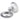 From The Anvil's Satin Chrome Round Centre Door Knob; #finish_satin-chrome