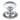 From The Anvil's Satin Chrome Round Centre Door Knob; #finish_satin-chrome