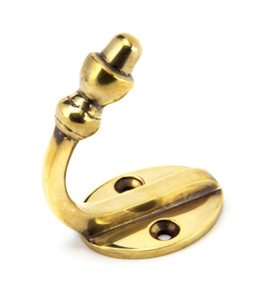 From The Anvil's Aged Brass Coat Hook; #finish_aged-brass