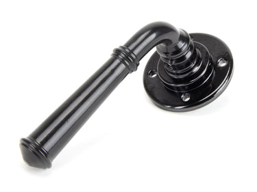 From The Anvil's Black Regency Lever on Rose Set; #finish_black