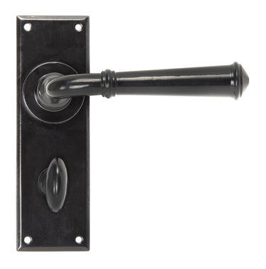 From The Anvil's Black Regency Lever Bathroom Door Handles; #finish_black