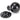 From The Anvil's Black Regency Mortice/Rim Knob Set; #finish_black