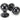 From The Anvil's Black Regency Mortice/Rim Knob Set; #finish_black