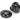 From The Anvil's Black Regency Centre Door Knob; #finish_black