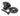 From The Anvil's Black Regency Centre Door Knob; #finish_black