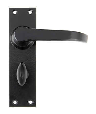 From The Anvil's Black Deluxe Lever Bathroom Door Handles; #finish_black