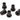 From The Anvil's Black 100kg Sliding Door Hardware Kit (Top Mount); #finish_black