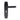M Marcus - Carlisle Brass - Art Deco Door Handles on Backplate - Lock - Pair; #finish_matt-black