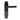 M Marcus - Carlisle Brass - Art Deco Door Handles on Backplate - Bathroom - Pair; #finish_matt-black