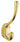 M Marcus - Carlisle Brass - Hat and Coat Hook - 141mm; #finish_polished-brass